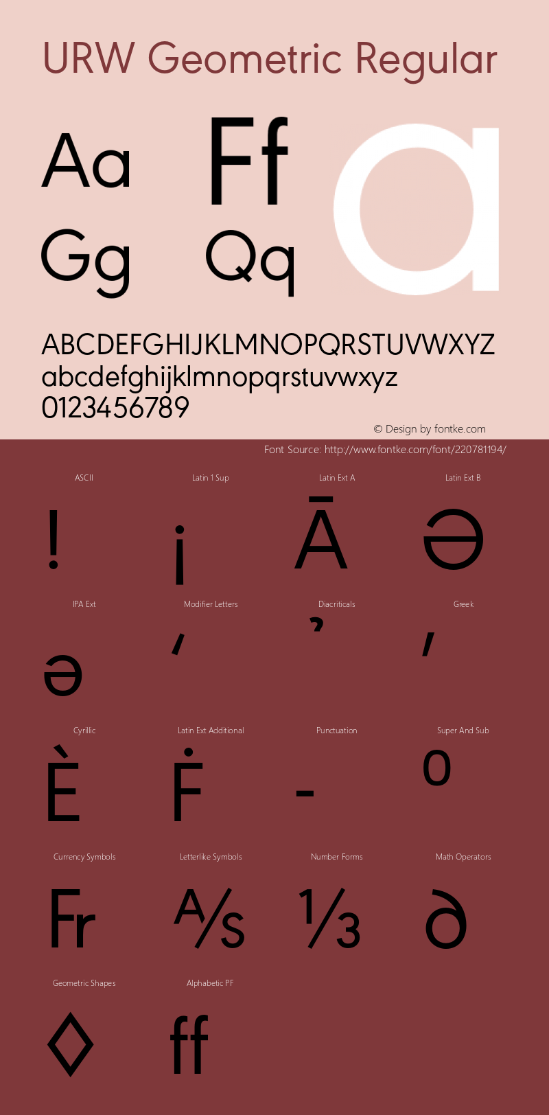 URWGeometric-Regular Version 1.000;PS 1.00;hotconv 1.0.57;makeotf.lib2.0.21895图片样张