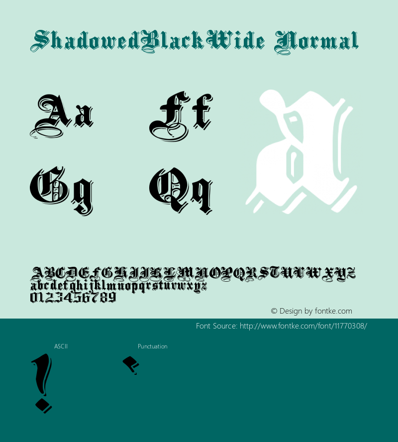 ShadowedBlackWide Normal Version 1.000图片样张