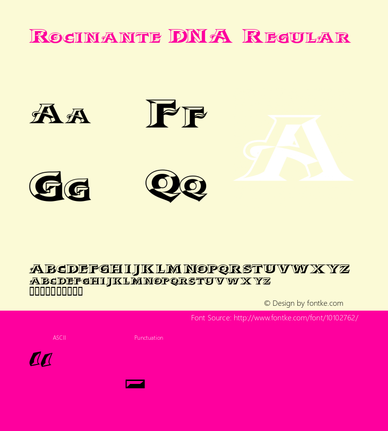 Rocinante DNA Regular Macromedia Fontographer 4.1 6/13/99图片样张