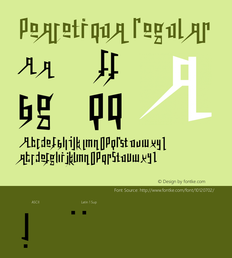 Peacetiqua Regular 1.0 2003-10-26图片样张