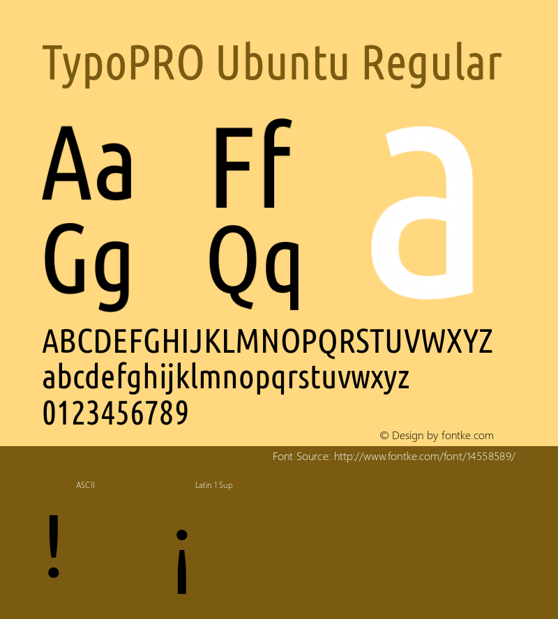 TypoPRO Ubuntu Regular Version 0.80图片样张