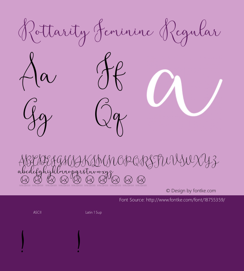 Rottarity Feminine Regular Version 1.000图片样张