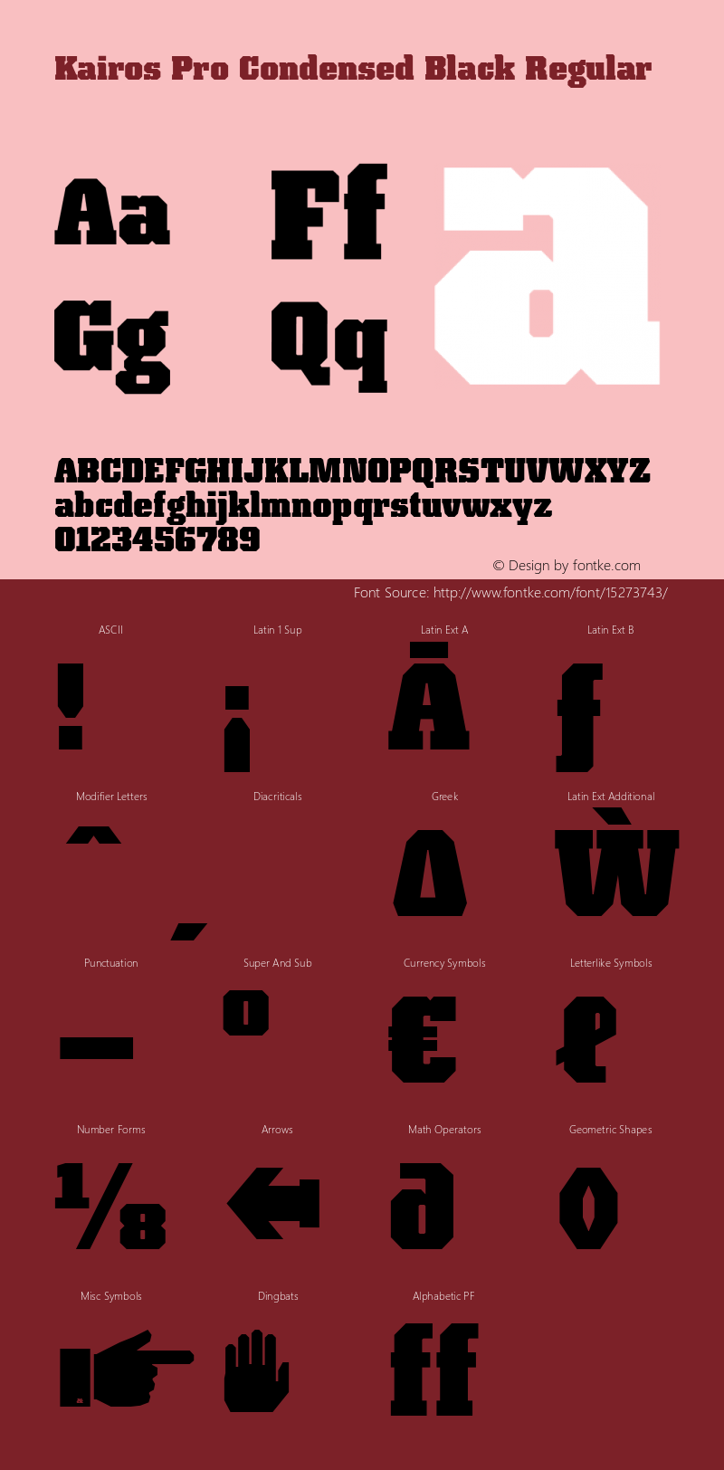 Kairos Pro Condensed Black Regular Version 1.00图片样张