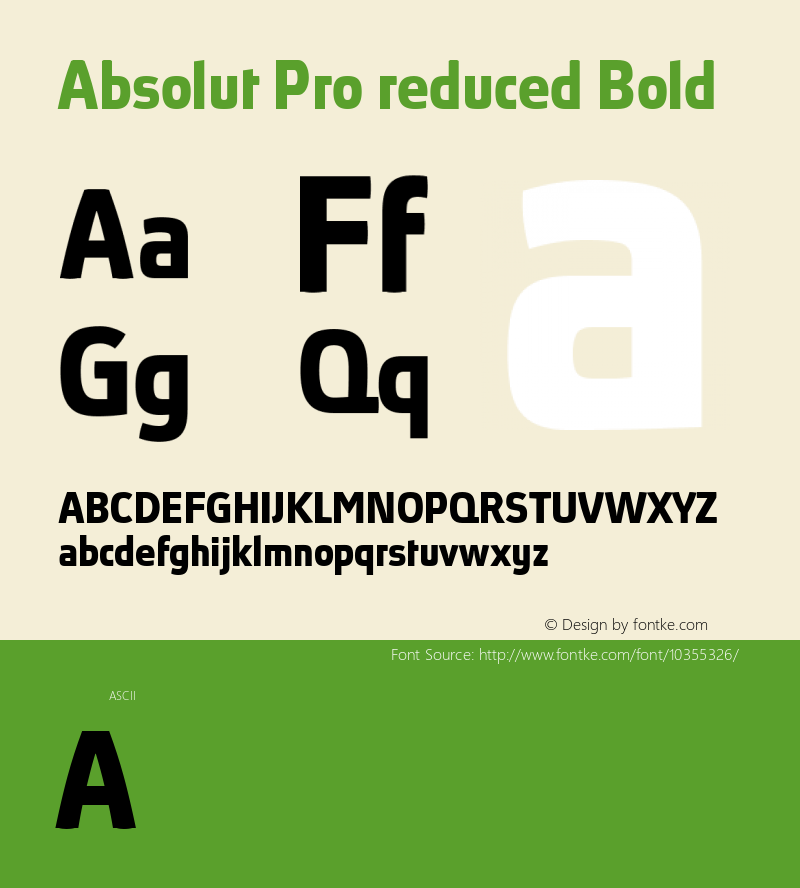 Absolut Pro reduced Bold Version 2.001图片样张