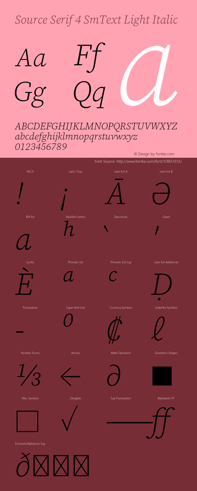 Source Serif 4 SmText Light Italic Version 4.004;hotconv 1.0.117;makeotfexe 2.5.65602图片样张