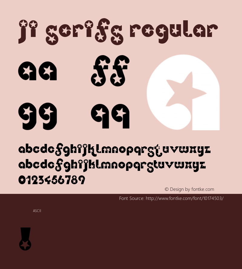 JI-Serifs Regular Macromedia Fontographer 4.1 6/2/2001图片样张