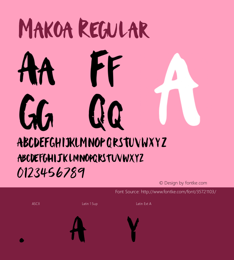 Makoa Version 1.005;Fontself Maker 3.3.0图片样张