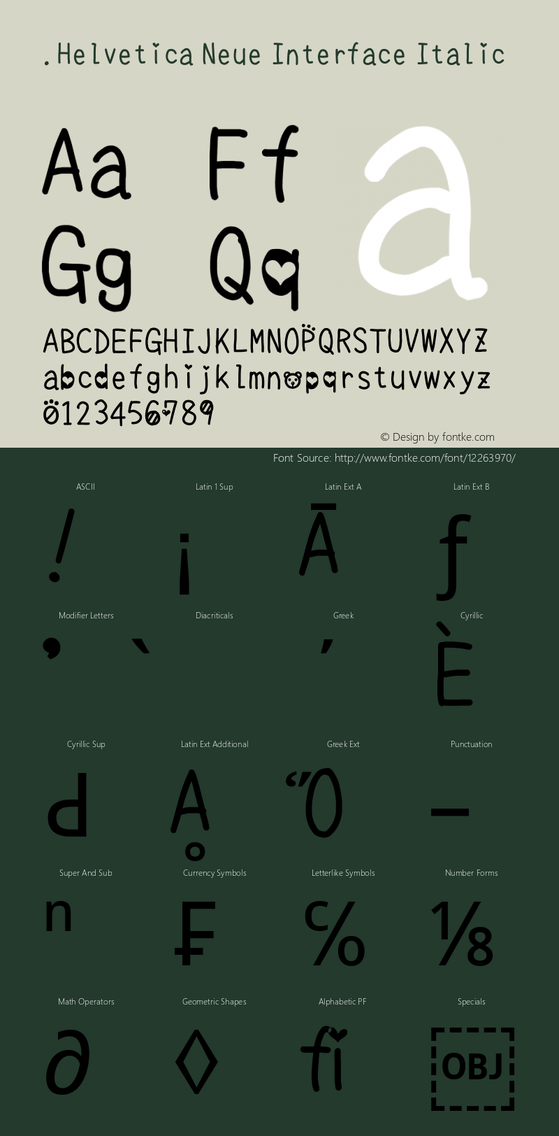 .Helvetica Neue Interface Italic 10.0d35e1图片样张