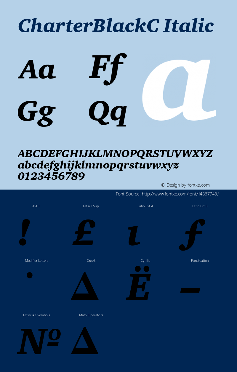 CharterBlackC Italic Version 001.000图片样张