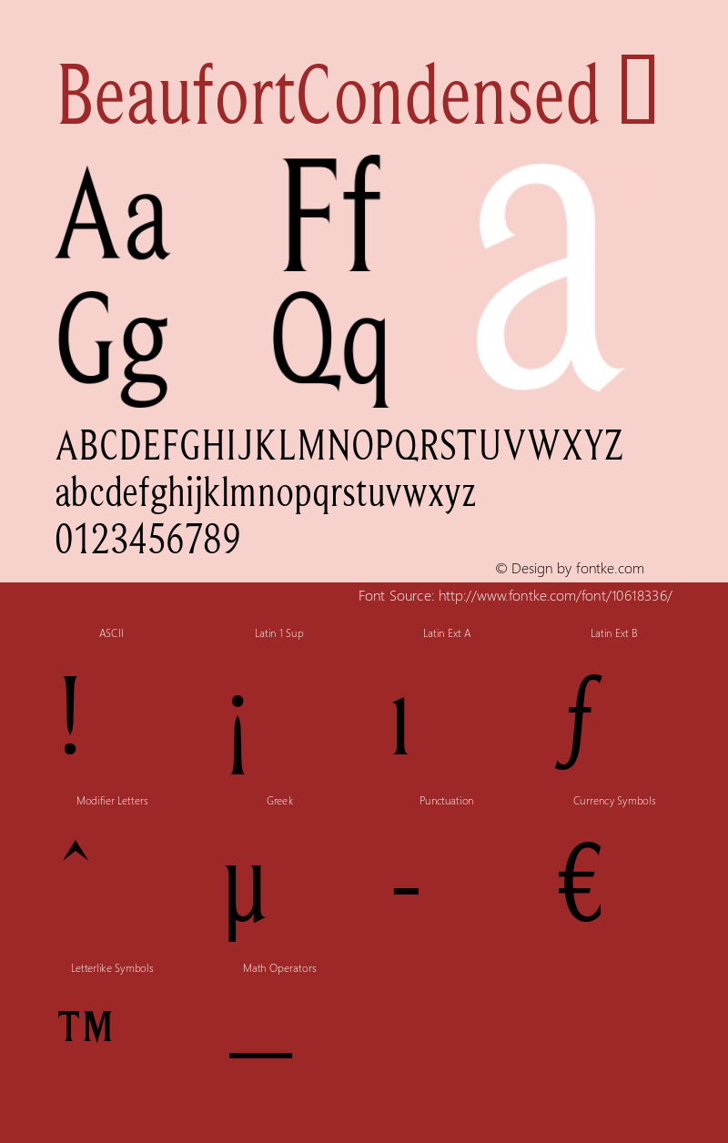 BeaufortCondensed ☞ Version 2.02;com.myfonts.shinn.beaufort.condensed.wfkit2.BgF图片样张