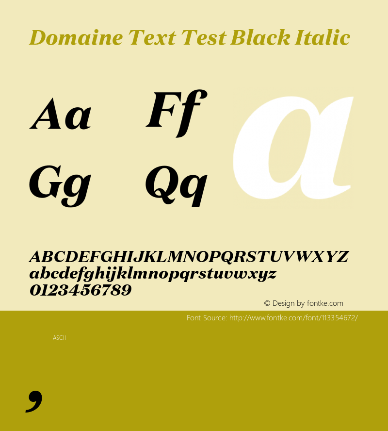 DomaineText-BlackItalicTest Version 1.004;PS 1.0;hotconv 16.6.54;makeotf.lib2.5.65590;0图片样张