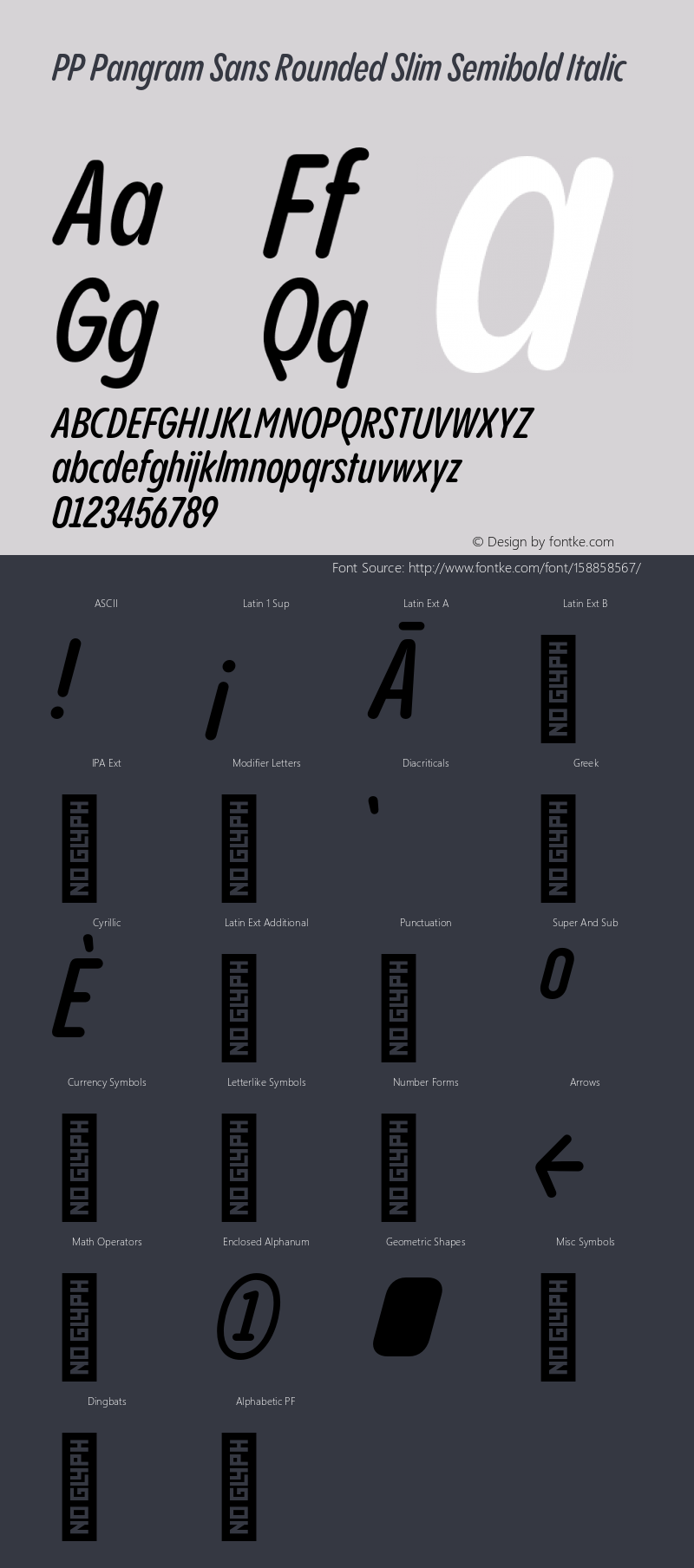 PP Pangram Sans Rounded Slim Semibold Italic Version 1.100;hotconv 1.0.109;makeotfexe 2.5.65596图片样张