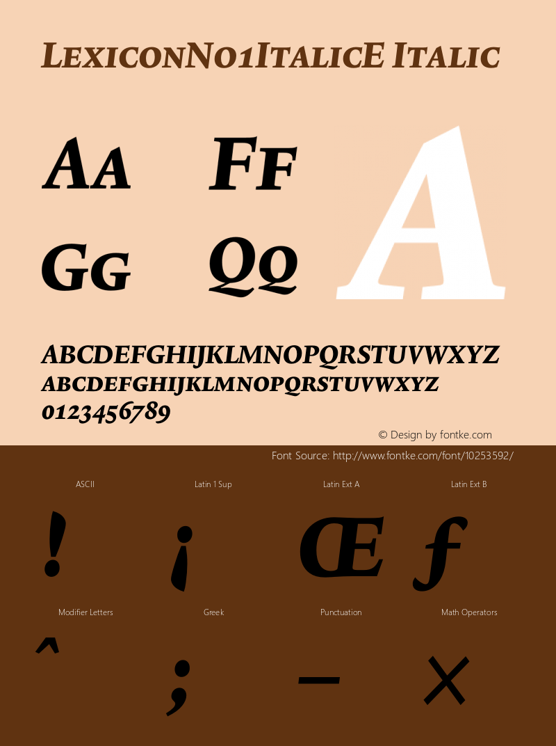 LexiconNo1ItalicE Italic 001.000图片样张