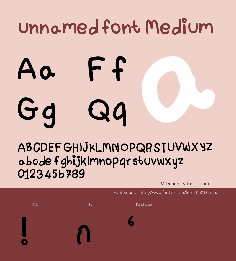 unnamedfont Version 001.000图片样张