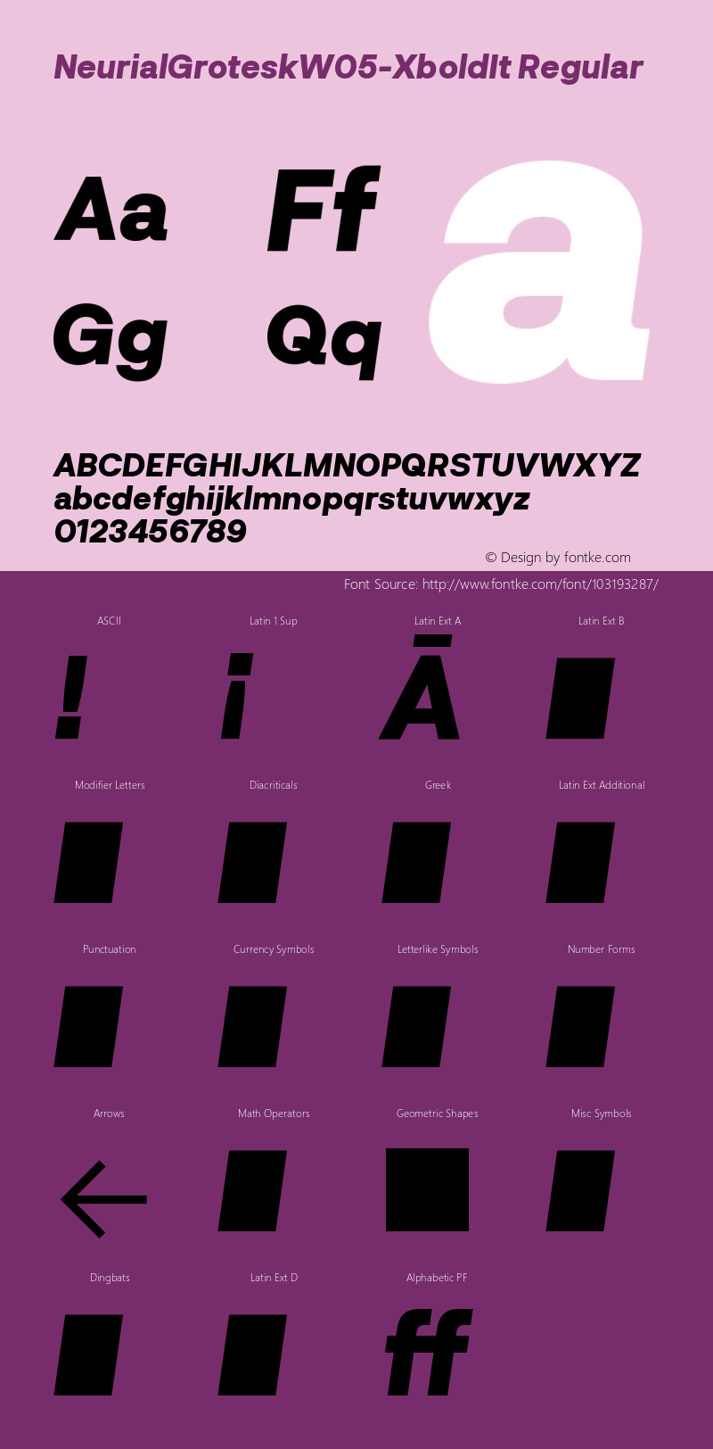 Neurial Grotesk W05 Xtrabold It Version 1.00图片样张