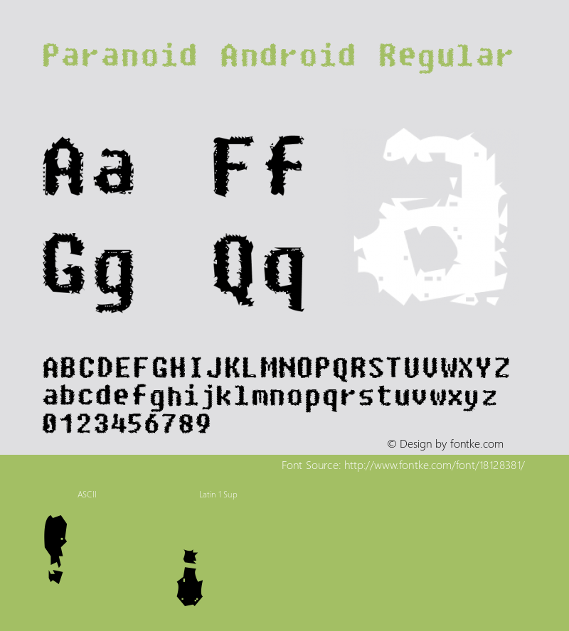 Paranoid Android Regular v. 1.11: Fix for display issues.图片样张