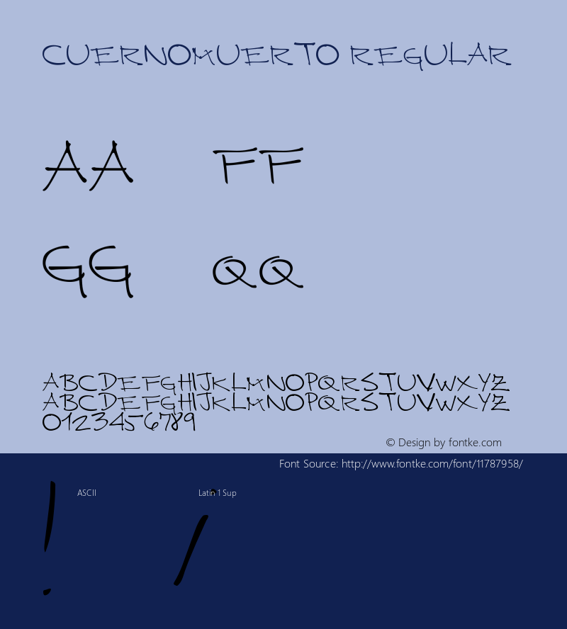 CUERNOMUERTO Regular Version 1.0图片样张