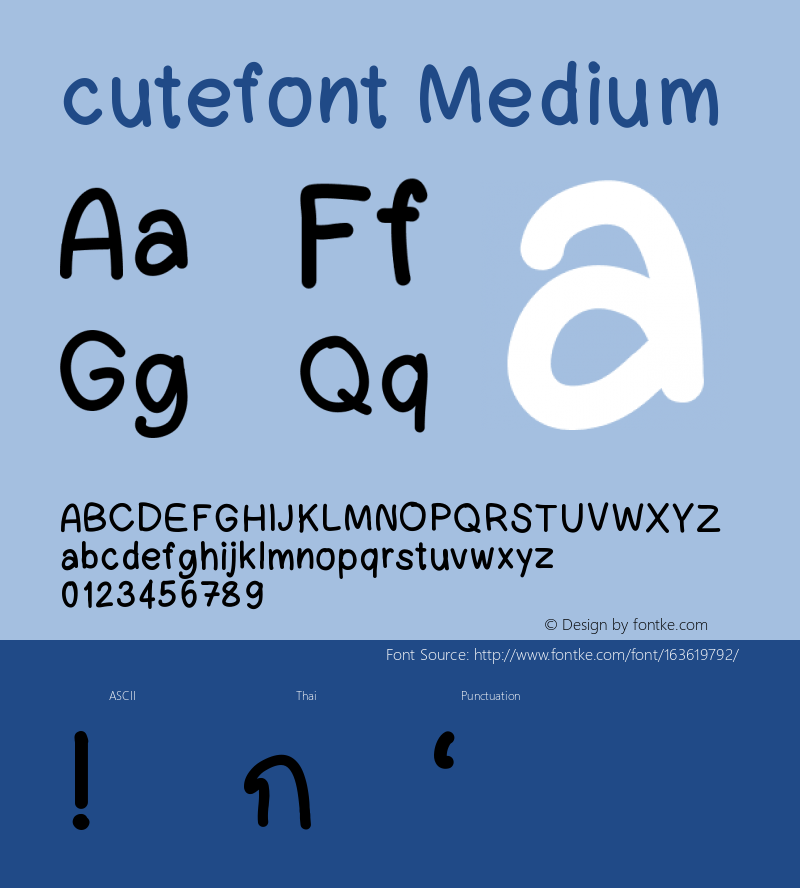 cutefont Version 001.000图片样张