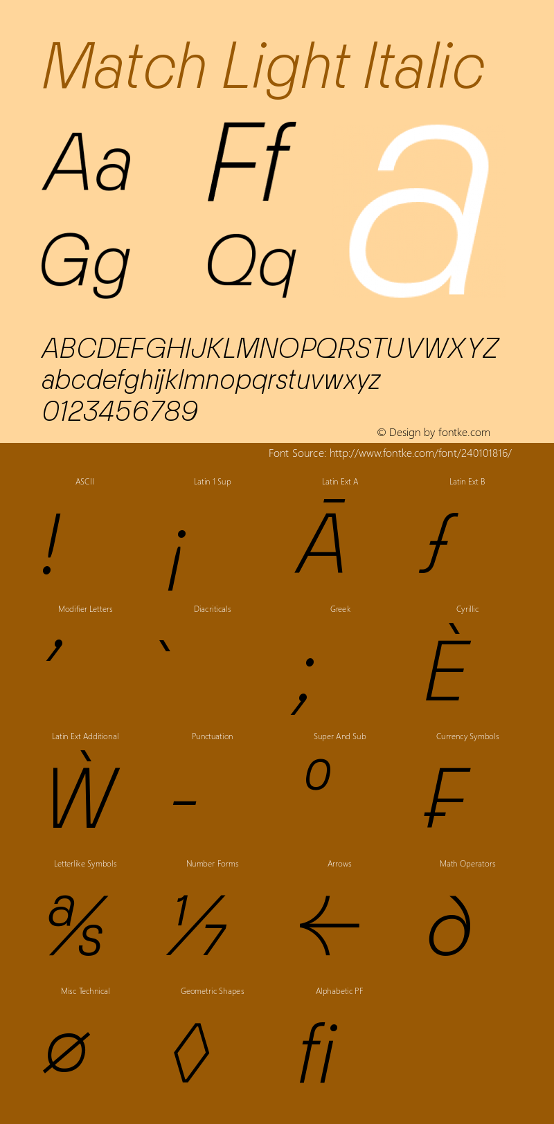 Match Light Italic Version 1.000;Glyphs 3.1.1 (3140)图片样张