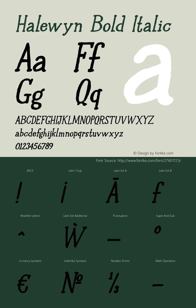 Halewyn Bold Italic Version 1.000图片样张