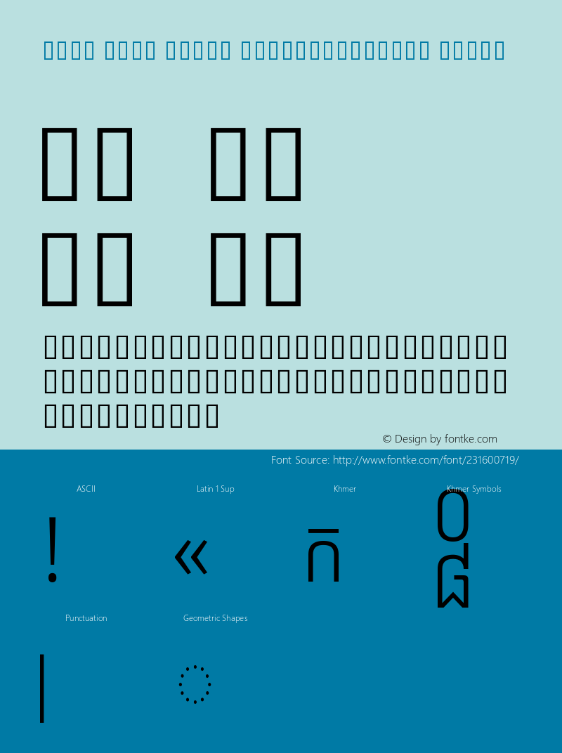 Noto Sans Khmer ExtraCondensed Light Version 2.001图片样张