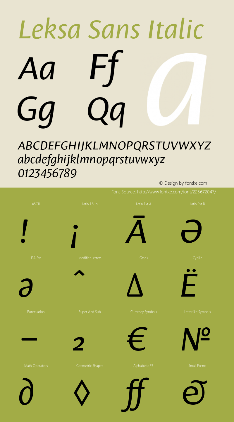 Leksa Sans Italic Version 2.000图片样张