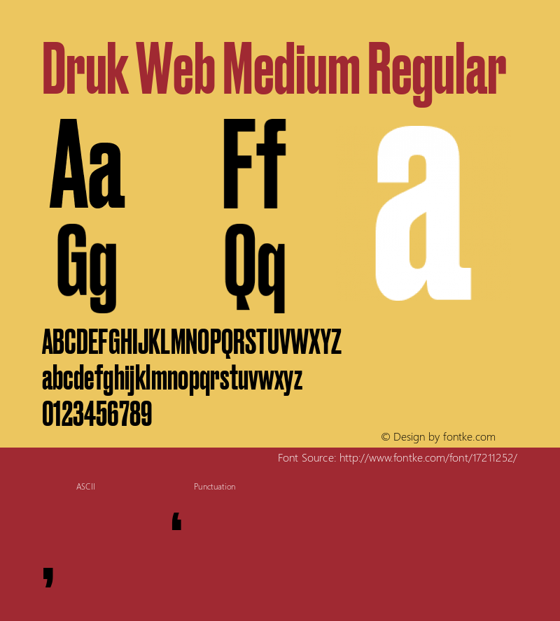 Druk Web Medium Regular Version 1.1 2014图片样张