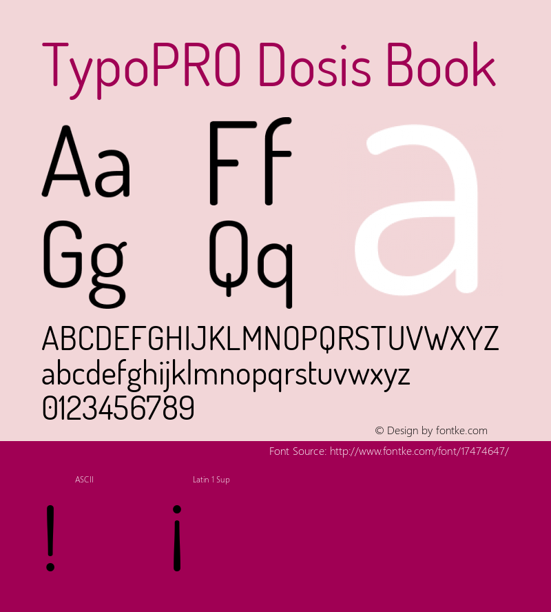 TypoPRO Dosis Book Version 1.007图片样张