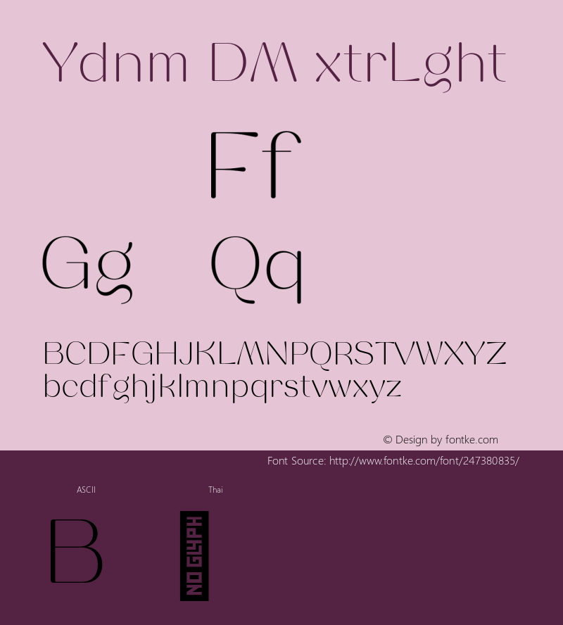 Yodnam DEMO ExtraLight Version 1.000;Glyphs 3.1.2 (3151)图片样张