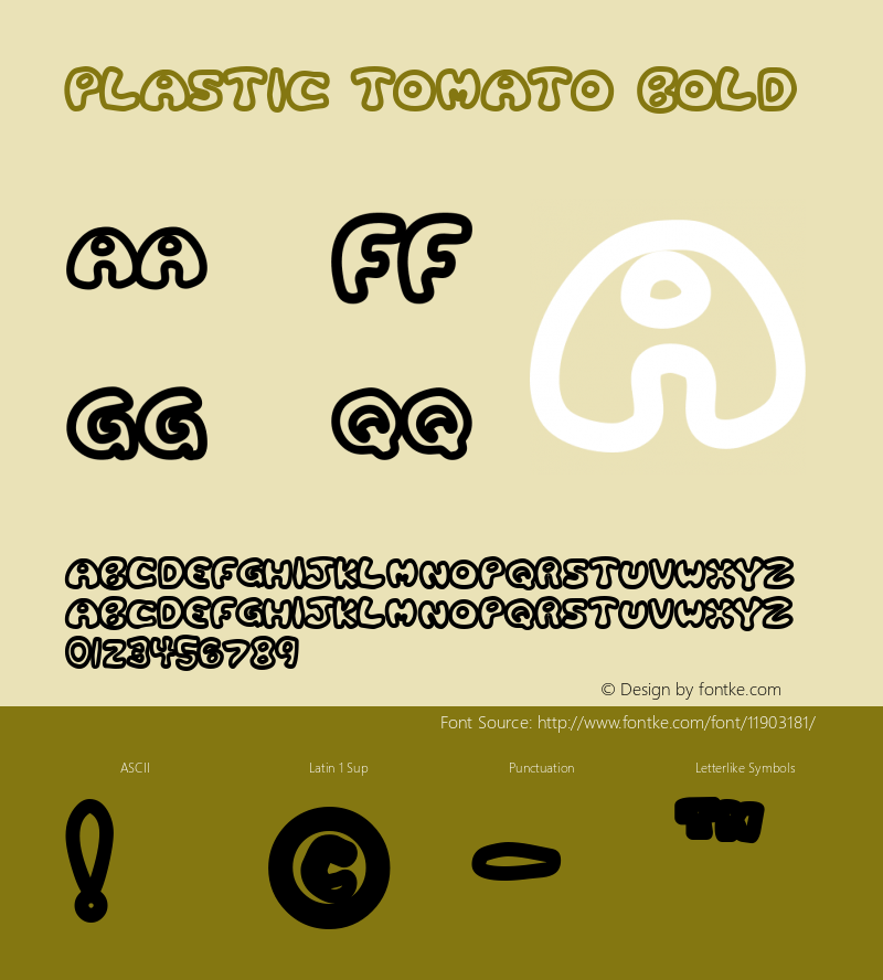 Plastic Tomato Bold 1.0 Thu Mar 12 17:00:54 1998图片样张