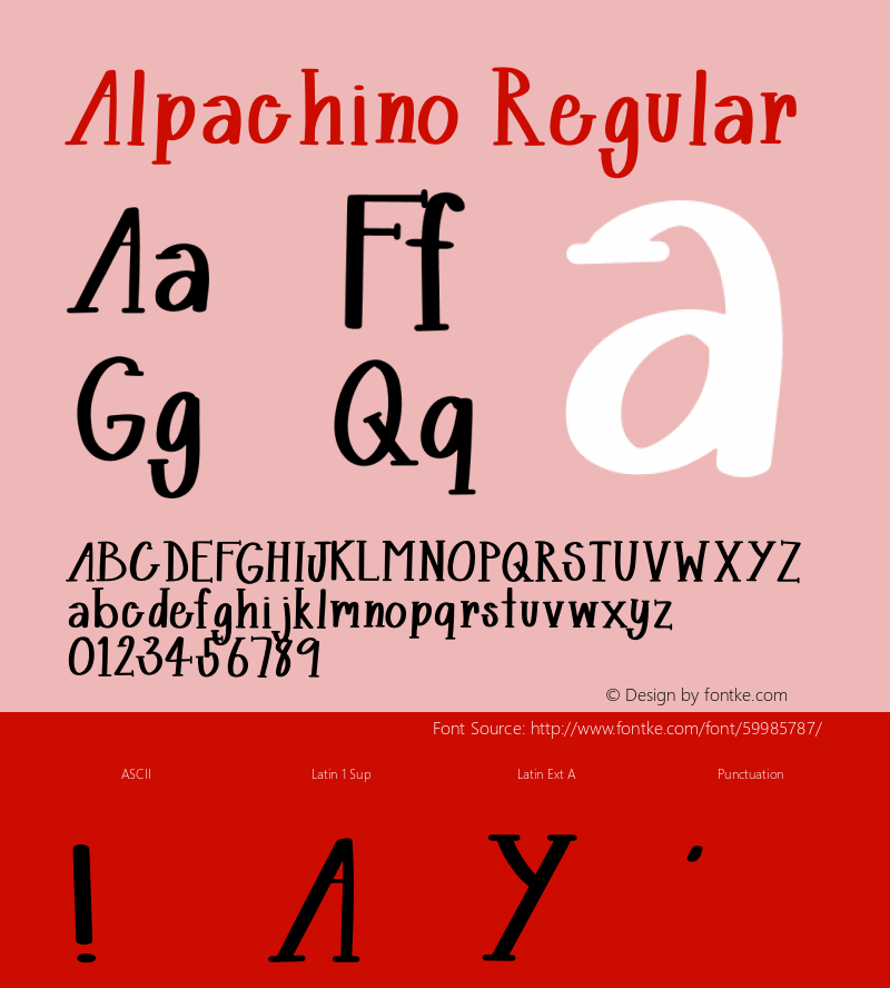 Alpachino Version 1.001;Fontself Maker 3.5.1图片样张