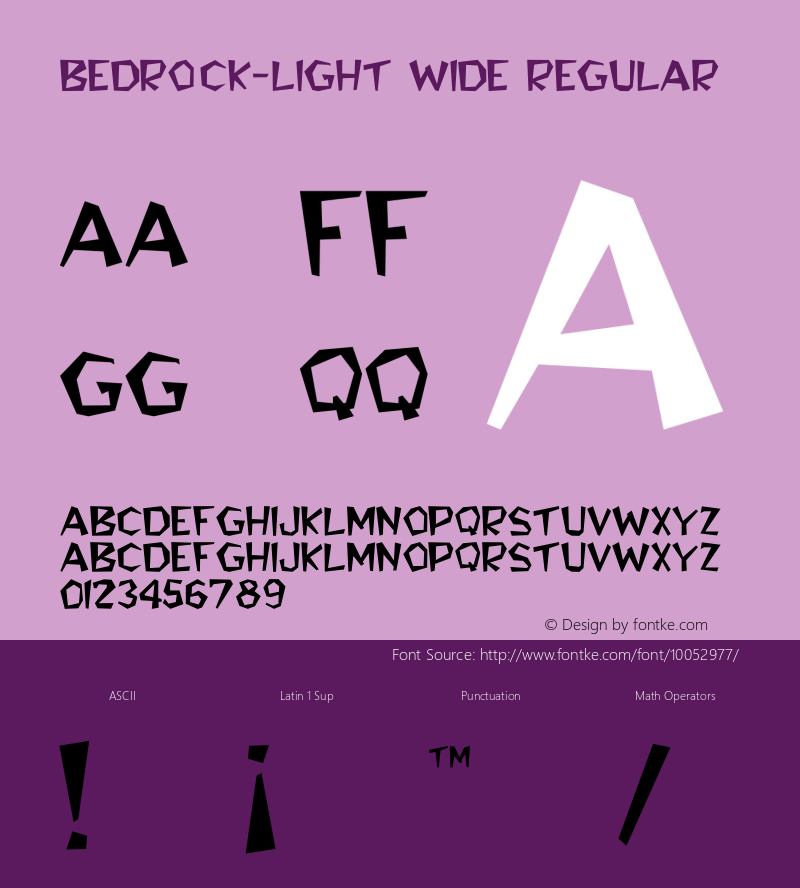 Bedrock-Light Wide Regular Unknown图片样张