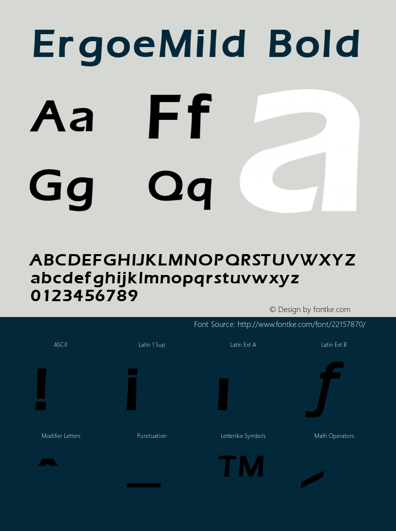 ErgoeMild Bold Altsys Fontographer 3.5  8/17/95图片样张