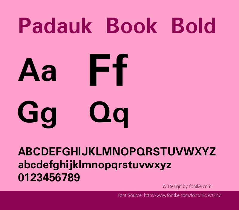 Padauk Book Bold Version 3.002图片样张