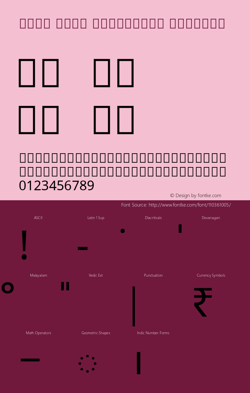 Noto Sans Malayalam Regular Version 2.001; ttfautohint (v1.8.3) -l 8 -r 50 -G 200 -x 14 -D mlym -f none -a qsq -X 