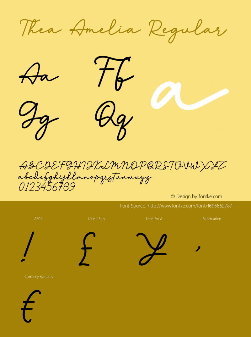 Thea Amelia Version 1.007;Fontself Maker 3.5.1图片样张