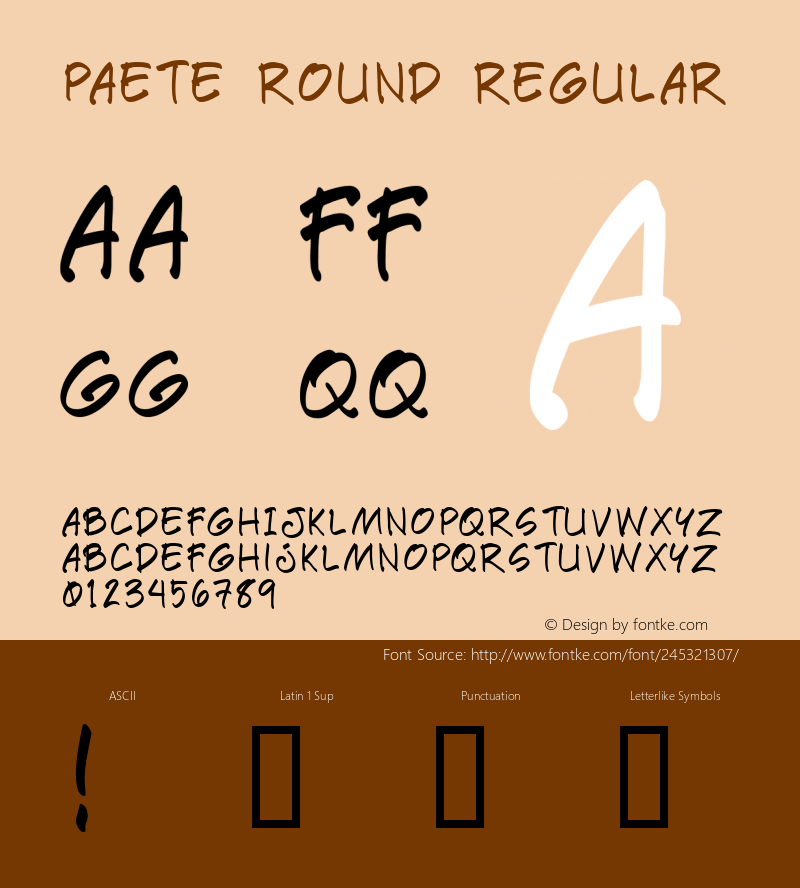 Paete Round Macromedia Fontographer 4.1 10/18/2005图片样张