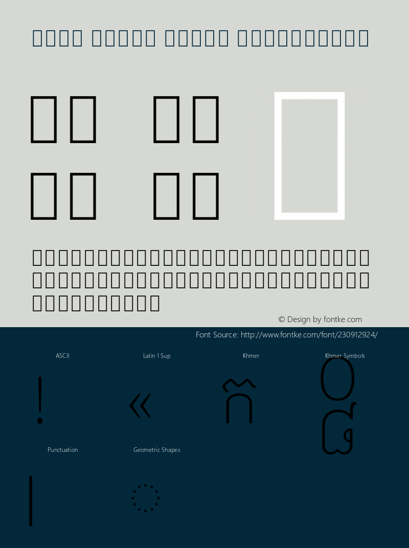 Noto Serif Khmer ExtraLight Version 2.002; ttfautohint (v1.8) -l 8 -r 50 -G 200 -x 14 -D khmr -f none -a qsq -X 