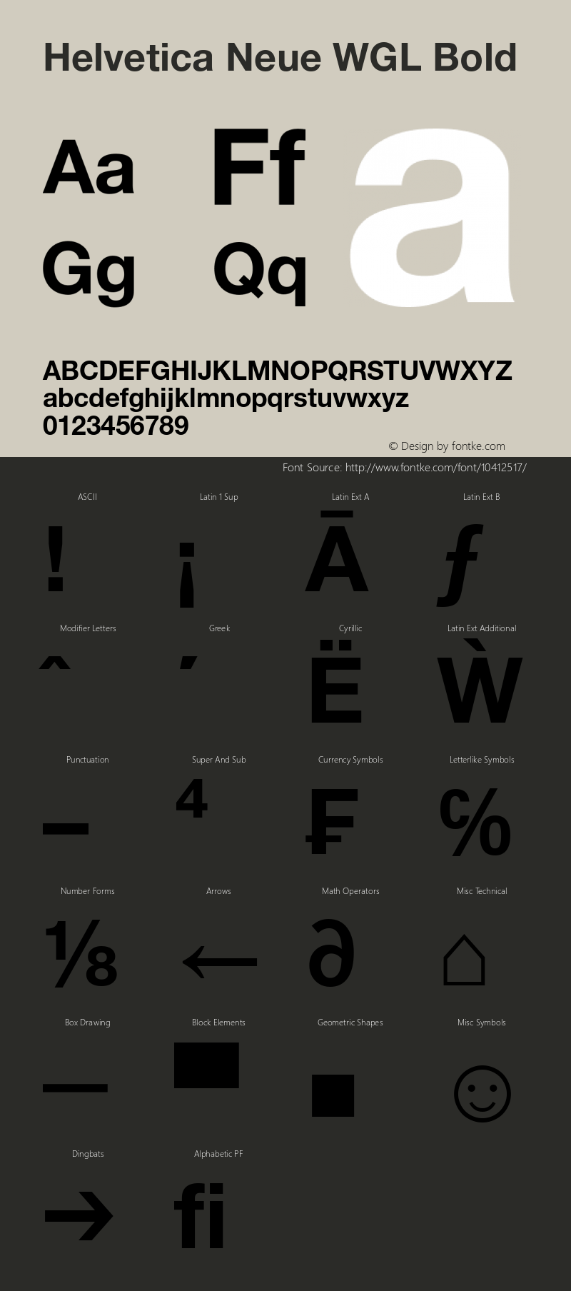 Helvetica Neue WGL Bold Version 1.30图片样张