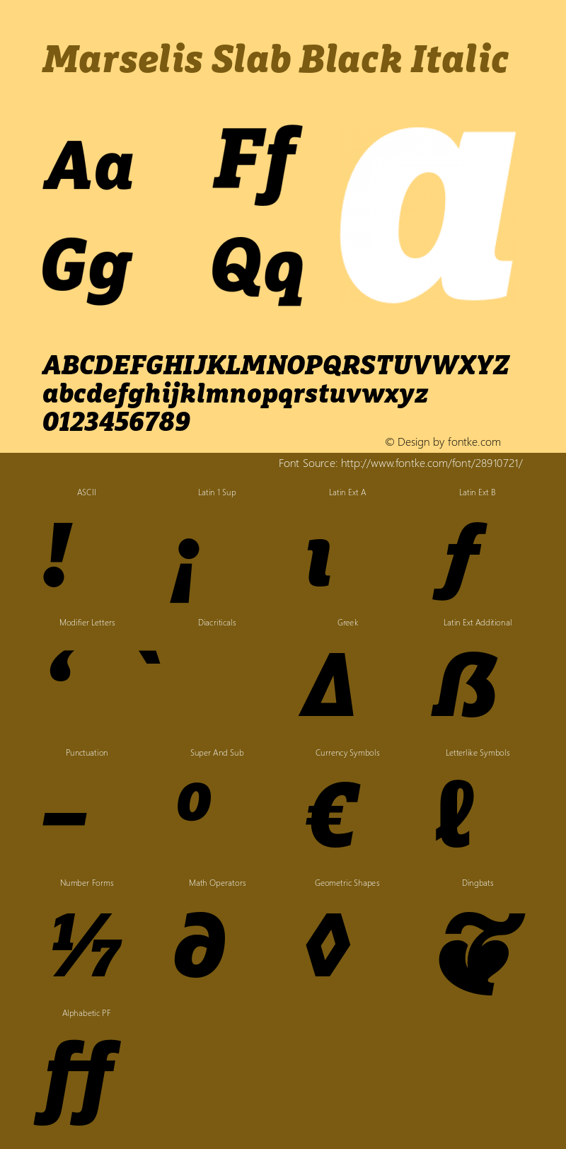 MarselisSlab-BlackItalic Version 7.504图片样张