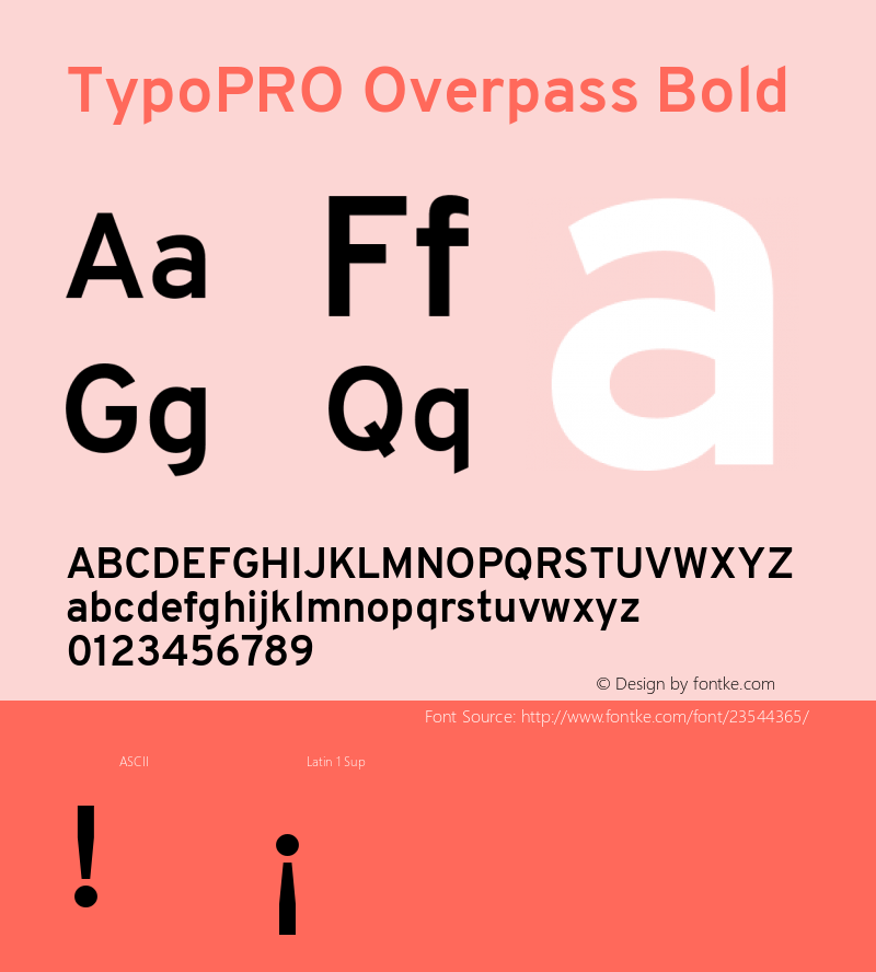 TypoPRO Overpass Bold Version 3.000;DELV;Overpass图片样张