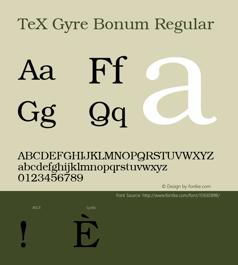 TeX Gyre Bonum Regular Version 1.103;PS 1.103;hotconv 1.0.49;makeotf.lib2.0.14853; ttfautohint (v1.4.1)图片样张