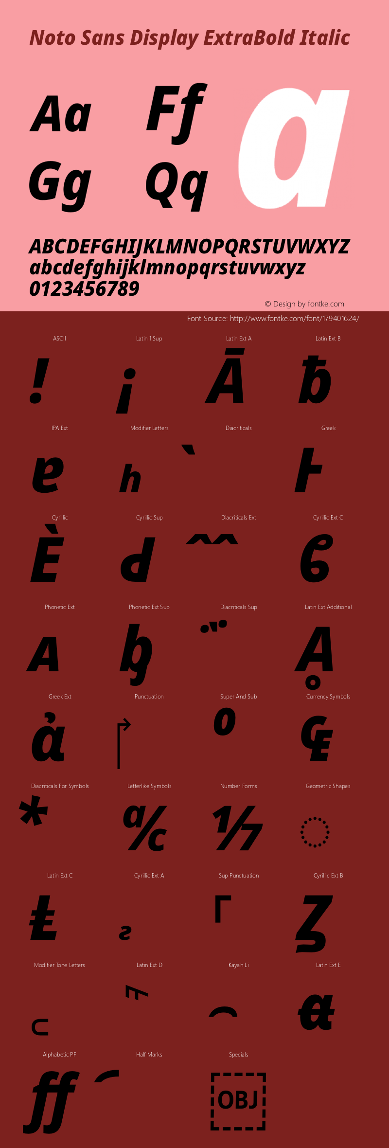 Noto Sans Display ExtraBold Italic Version 2.005图片样张