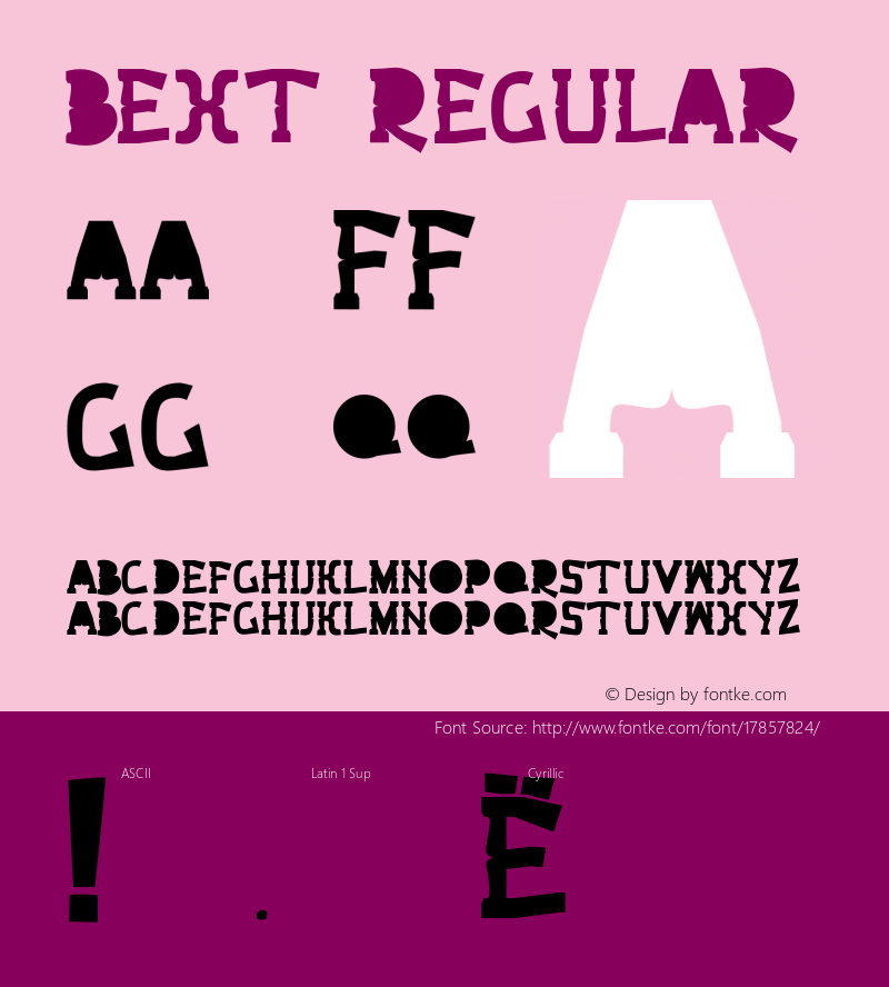 Bext Regular Version 1.000 http://www.behance.net/iam-MRfrukta图片样张