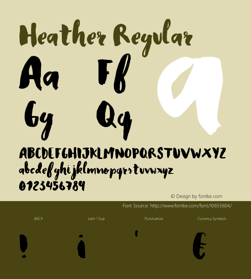 Heather Regular 1.000图片样张