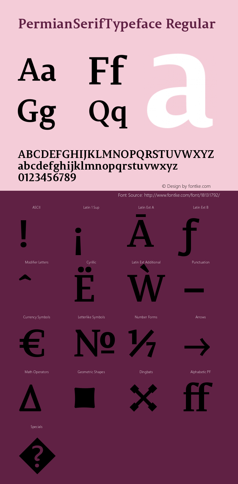 PermianSerifTypeface Regular Version 1.000图片样张