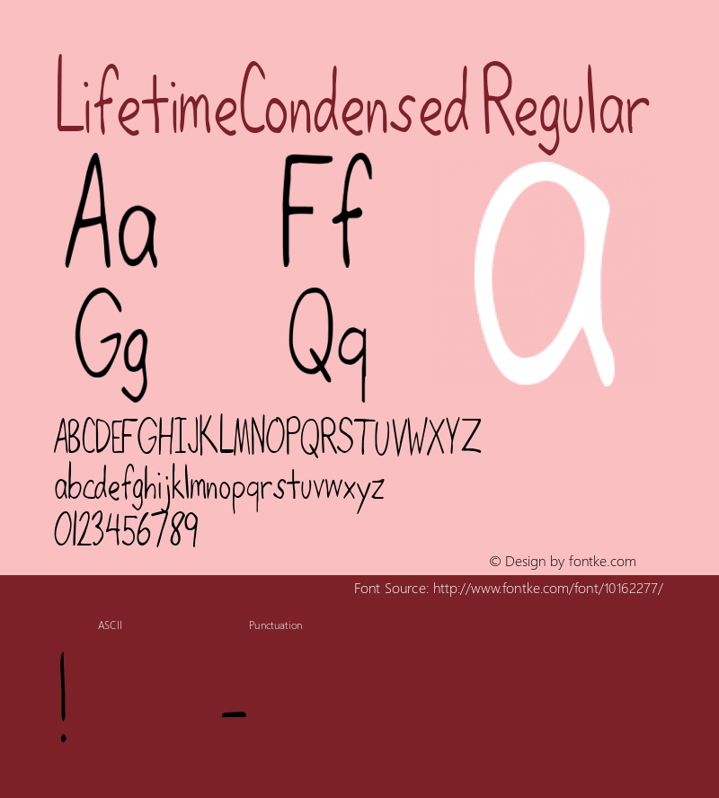 LifetimeCondensed Regular Rev. 003.000图片样张