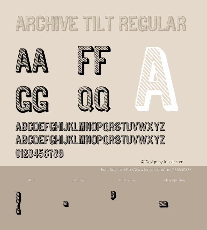 Archive Tilt Regular Version 1.000;PS 001.000;hotconv 1.0.38图片样张