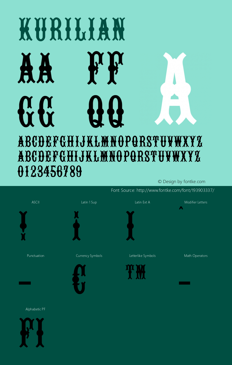 ☞Kurilian Version 001.000;com.myfonts.easy.woodentypefonts.kurilian.regular.wfkit2.version.4w7q图片样张