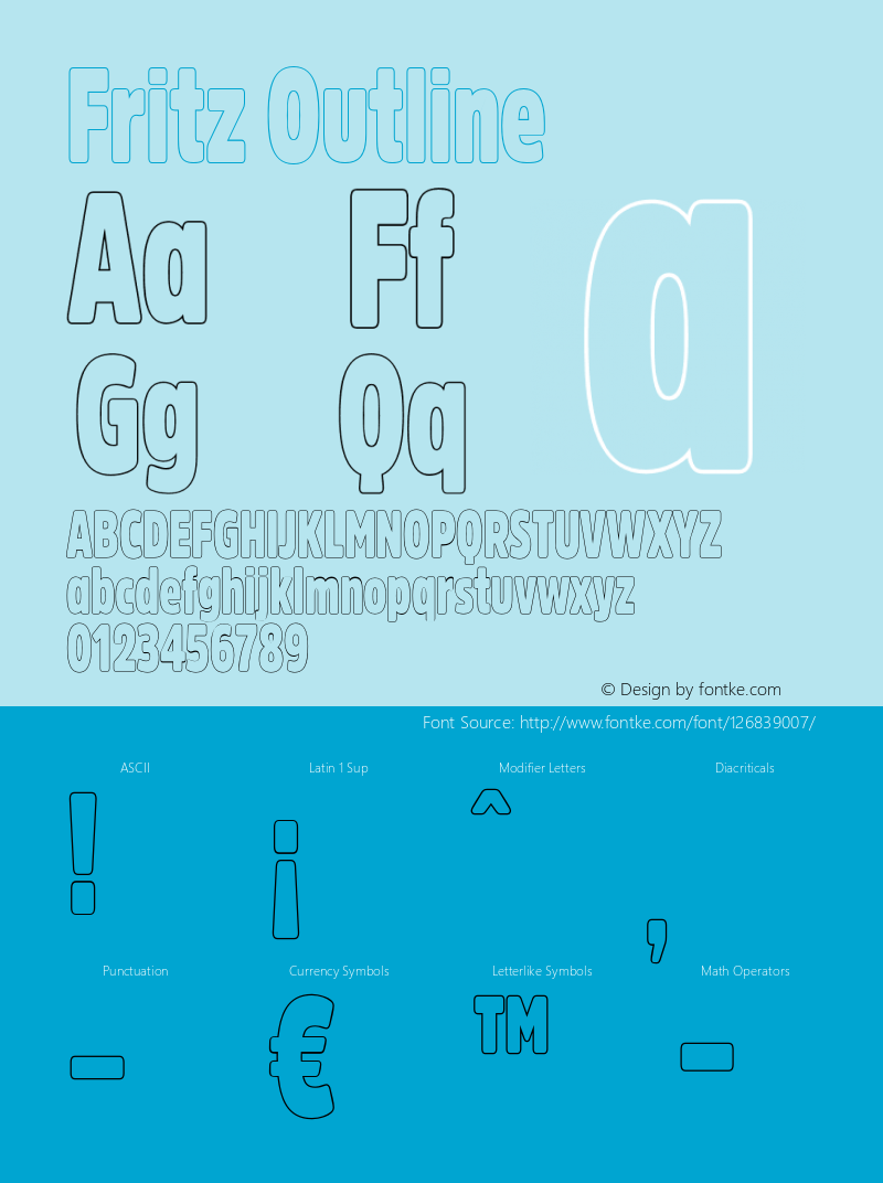 Fritz Outline Version 1.000;PS 001.000;hotconv 1.0.88;makeotf.lib2.5.64775图片样张